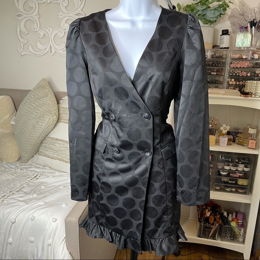 Zara Black Long Sleeve Dress